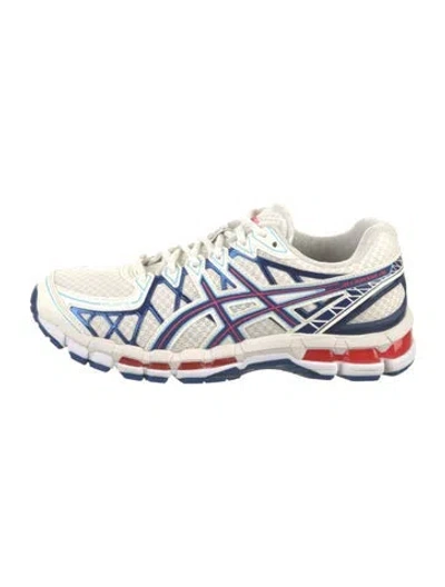 Pre-owned Asics Colorblock Pattern Athletic Sneakers In Blue
