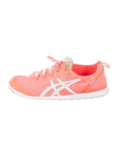 Pre-owned Asics Colorblock Pattern Athletic Sneakers In Pink