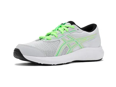 Asics Contend 9 Grade School (little Kid/big Kid) Kids Shoes Glacier Grey/vital Green : 5 Big Kid M, Texti