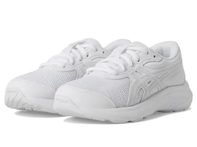 Asics Contend 9 Gs (little Kid/big Kid) Kids Shoes White/glacier Grey : 4 Big Kid M