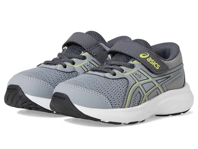 Asics Contend 9 Pre-school (little Kid/toddler) Kids Shoes Gravel/citron : 3 Little Kid M, Textile