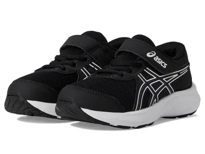 Asics Contend 9 Ps (toddler/little Kid) Kids Shoes Black/white : 2 Little Kid M, Synthetic In Multi