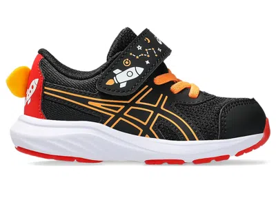 Pre-owned Asics Contend 9 School Yard Sneakers In Black/orange Pop