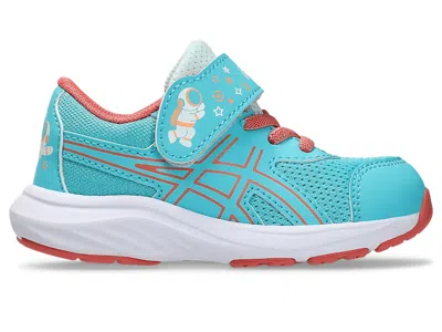 Pre-owned Asics Contend 9 School Yard Sneakers In Energy Aqua/papaya In Multi