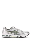 Asics Contrasting Striped Sneakers With Cushioned Sole In White