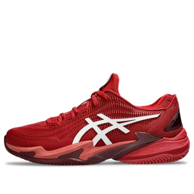 Asics Court Ff 3 Novak Clay 'cranberry White' In Red