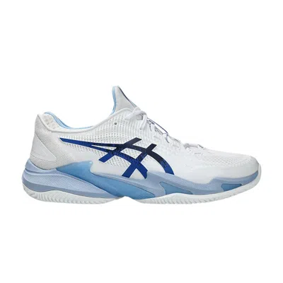 Pre-owned Asics Court Ff 3 Novak Clay 'white Tuna Blue' | Men's Size 9.5