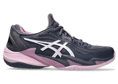 Pre-owned Asics Court Ff 3 (women's) Sneakers In Indigo Fog/white