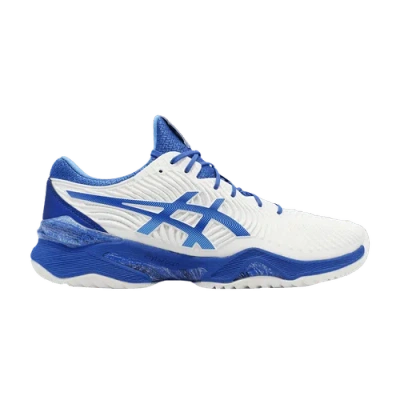 Pre-owned Asics Court Ff Novak 'white Tuna Blue' 1041a343-960 In White/tuna Blue