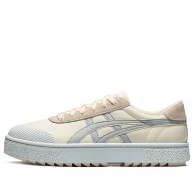 Asics Court Trail Sneakers Ivory/blue In Nude