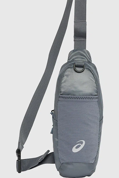 Asics Crossbody Running Bag In Dark Pewter At Urban Outfitters In Gray
