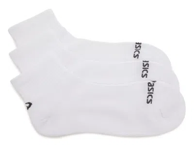 Asics Cushion Quarter Socks 3 Pack In White