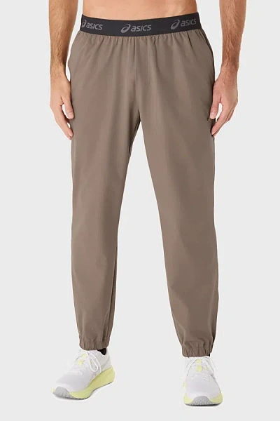 Asics Double Weave Training Pant In Taupe Grey, Men's At Urban Outfitters