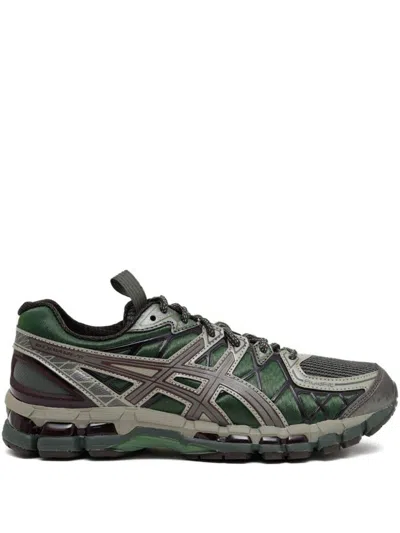 Asics Dynamic Mesh And Synthetic Sneakers With Cushioned Sole In Green