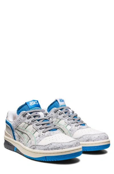 Asics Ex89 Basketball Shoe In White/ Dolphin Blue