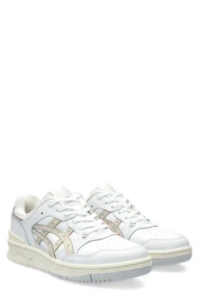 Asics Ex89 Basketball Shoe In White/ Mineral Beige