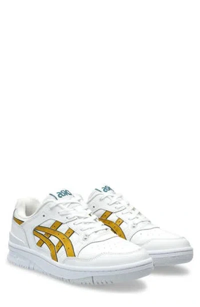 Asics ® Ex89 Basketball Shoe In White/white/mustard Seed