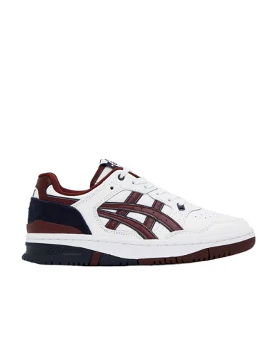 Asics Ex89 Leather Striped Sneakers In White