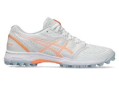 Pre-owned Asics Field Ultimate Ff 2 (women's) Sneakers In White/bright Sunstone