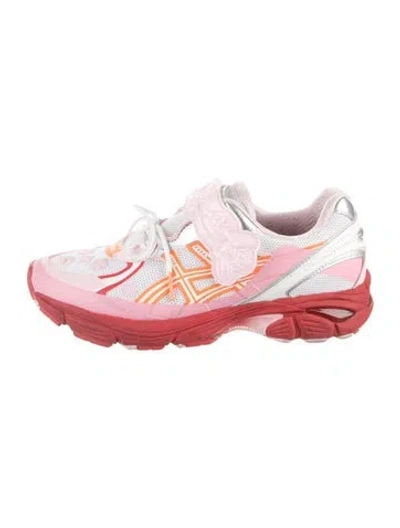 Pre-owned Asics Floral Print Athletic Sneakers In Red