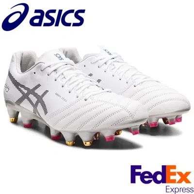 Pre-owned Asics Football Cleats Shoes Ds Light X-fly Pro St 1101a026 103 White X Mako Blue In White / Mako Blue