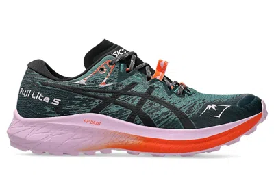Pre-owned Asics Fuji Lite 5 (women's) Sneakers In Rainy Lake/black