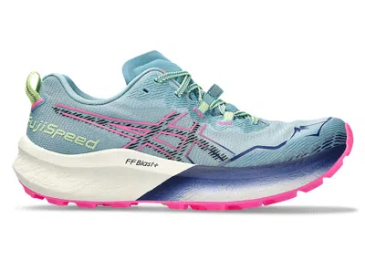 Pre-owned Asics Fujispeed 2 (women's) Sneakers In Gris Blue/black In Multi