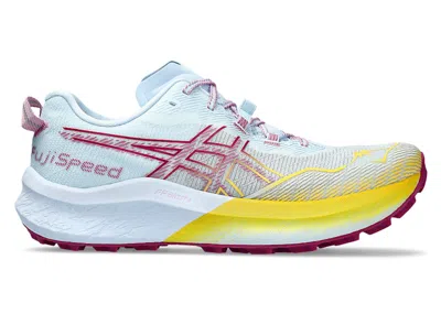 Pre-owned Asics Fujispeed 2 (women's) Sneakers In Light Blue/blackberry