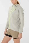 Asics Fujitrail Waterproof Windbreaker Running Jacket In Oatmeal, Women's At Urban Outfitters In Oatmeal
