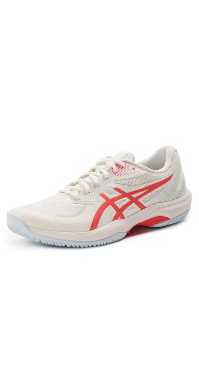 Asics Game Ff Pickleball Sneakers Cream/flash Red In Multi