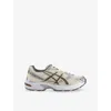 Asics Womens Cream Reddish Brown Gel 1130 Leather And Mesh Low-top Trainers