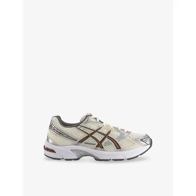 Asics Womens Cream Reddish Brown Gel 1130 Leather And Mesh Low-top Trainers