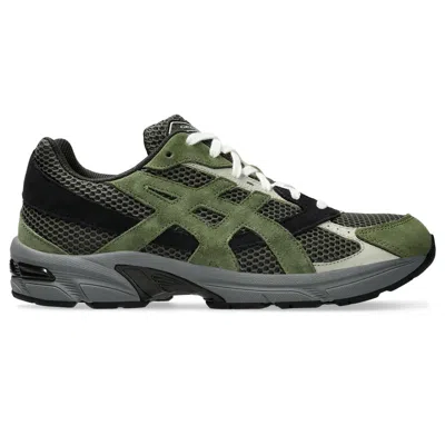 Asics Mens Olive Canvas Smog Green Gel 1130 Suede And Mesh Trainers In Multi