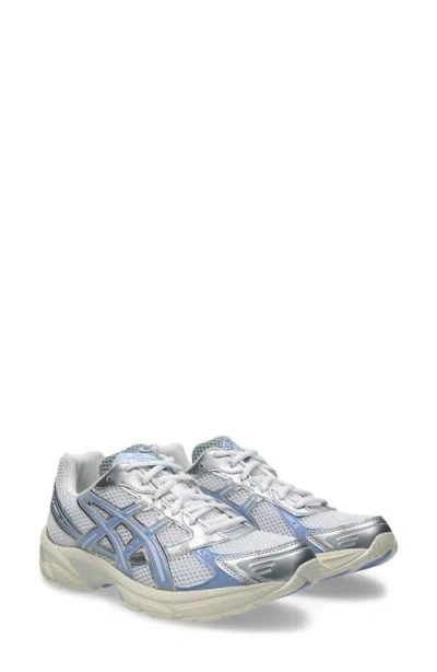 Asics White Lace Up Sneakers In Black