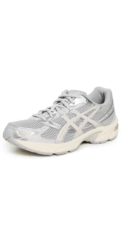 Asics Cloud Grey Oatmeal Gel-1130 Sneaker In Blue