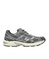 Asics Mens Clay Grey Pure Silver Gel 1130 Leather And Mesh Low-top Trainers In Gray