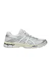 Asics Asymmetrical Mesh Sneakers With Gel Technology In White