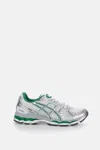 Asics Breathable Mesh And Synthetic Leather Sneakers In Gray