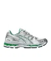 Asics Breathable Mesh And Synthetic Leather Sneakers In Green