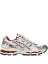 Asics Gel Kayano Running Shoe With Contrast Sole In Multi