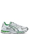 Asics Breathable Mesh And Synthetic Leather Sneakers In Gray
