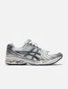 Asics Gel-kayano 14 Sneakers In White And Silver Technical Fabric Blend In Silver