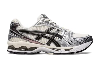 Pre-owned Asics Gel-kayano 14 Cream Black Metallic Plum 1201a019-108 Men's Size 13 In White