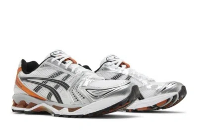 Pre-owned Asics Gel Kayano 14 Silver Piquant Orange 1201a019-109 In White/piquant Orange