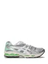 Asics Gel-kayano 14 Sneakers With Metallic Silver Upper In White