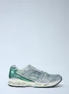 Asics Streamlined White Sneakers With Supportive Sole In Green