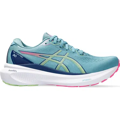 Asics ® Gel-kayano® 30 Running Shoe In Gris Blue/ Lime Green