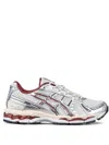 Asics Grey And Red Gel-kayano 12.1 Sneakers In White