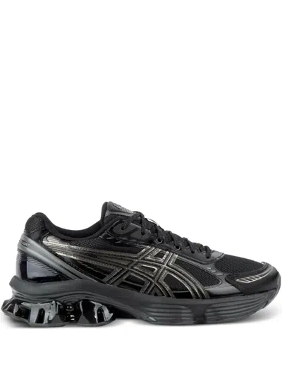 Asics Mens Black Graphite Grey Gel-kinetic Fluent Woven Trainers In Multi