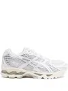 Asics Mens Gel-nimbus 10.1 Low-top Woven Trainers White Pure Silver Eur 40 / 6 Uk In White